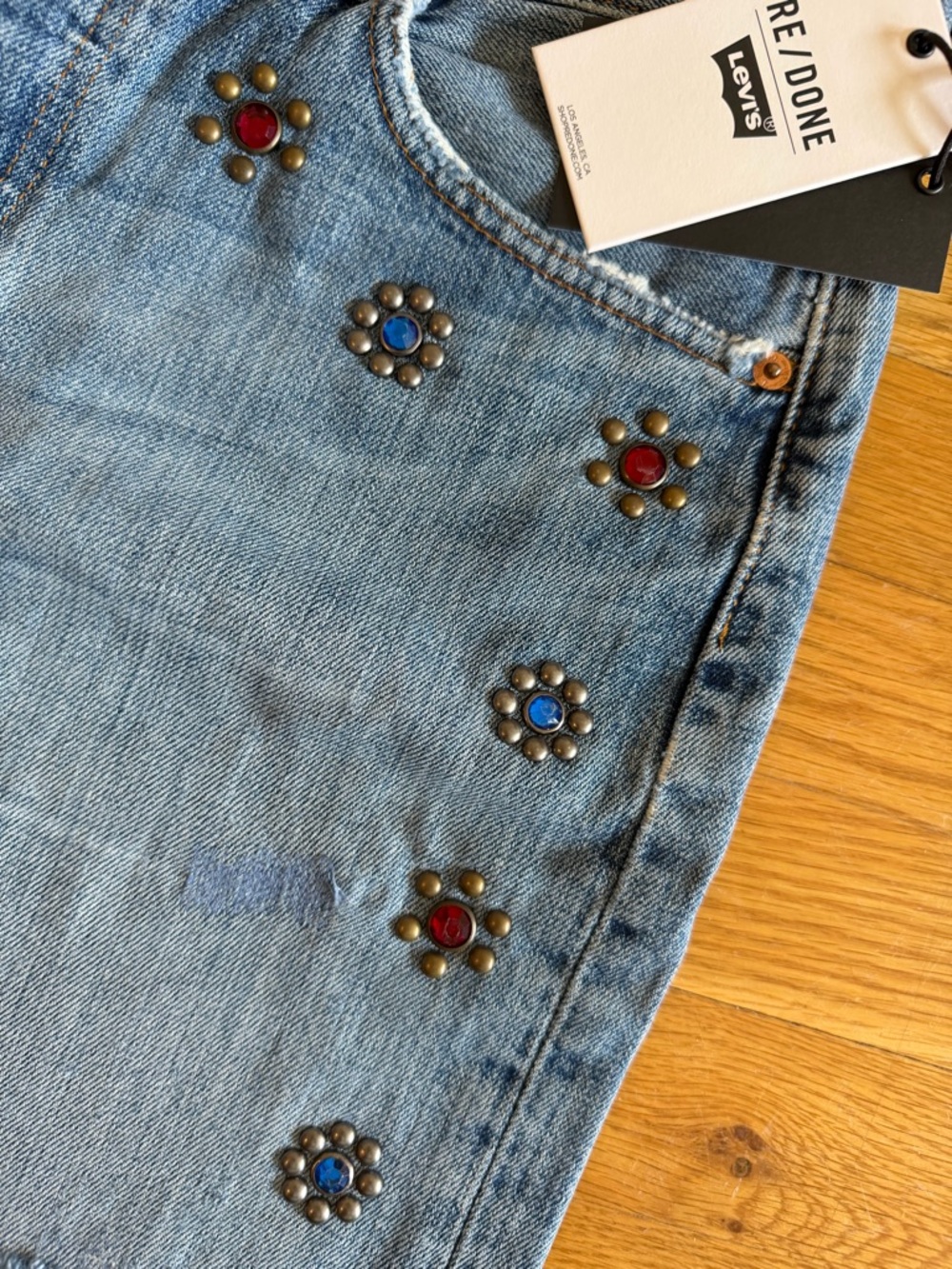 RE/DONE Studded Boyfriend Short BNWT